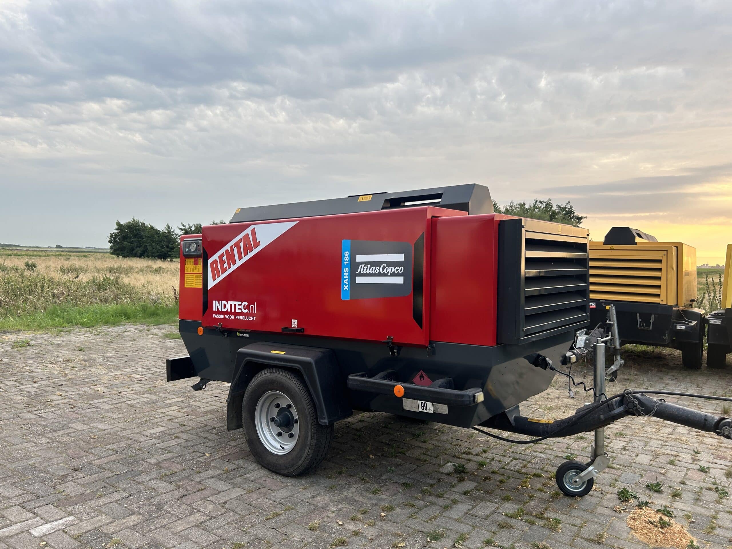 Atlas Copco XAHS186 compressor in gebruik in Alkmaar