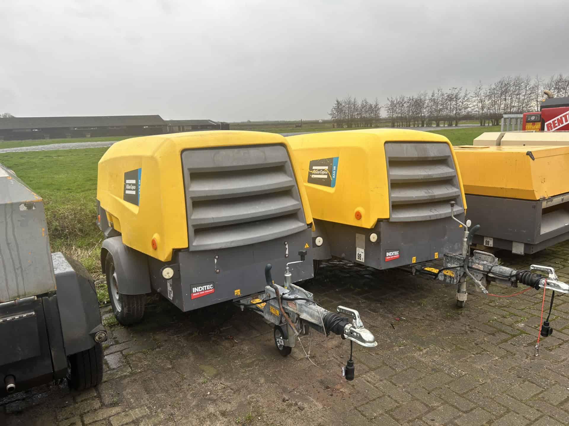 Mobiele dieselcompressor Atlas Copco 5m3 voor bouw en industrie – Inditec Nederland